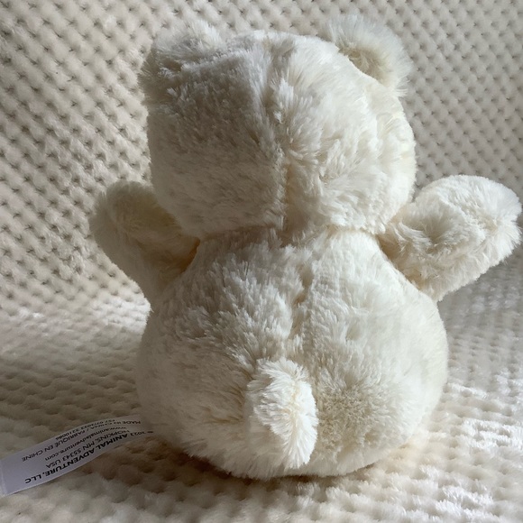 Animal Adventure Plush White Bear Pink Heart Valentines Stuffed Animal Toy - Picture 4 of 10